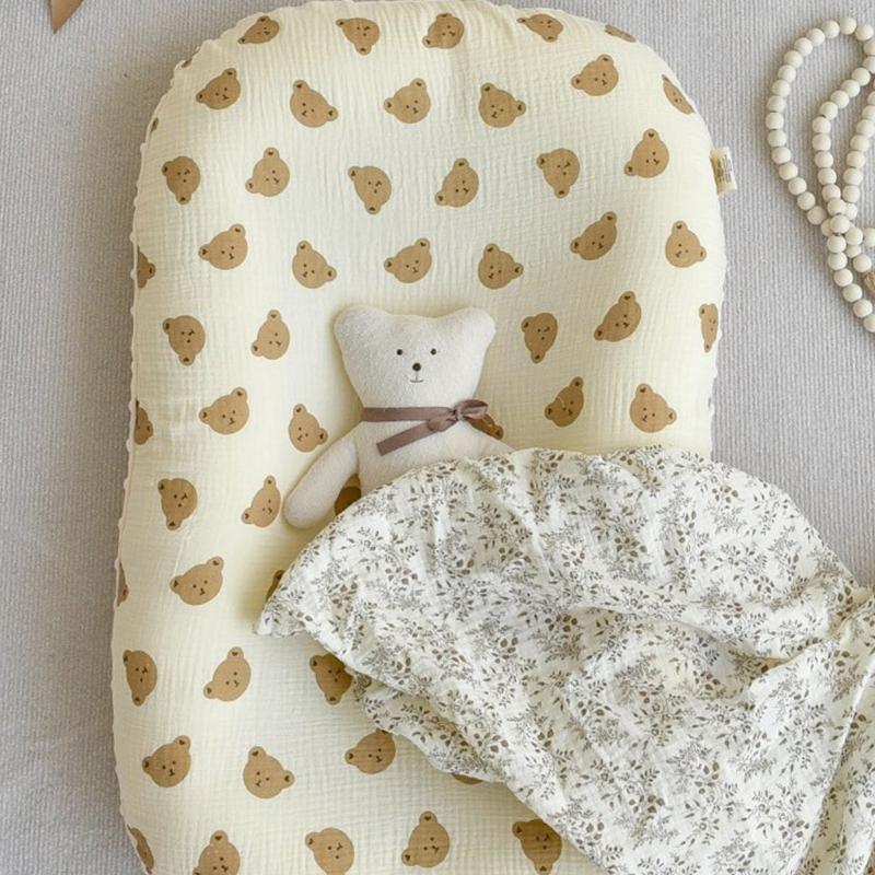 Multifunctional Babynest Lounger Infants Rest Cushion Portable Newborns Bed for Girls Boys Comfortable Travel Bed Cot