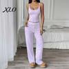 Floral Printed Camisole Pajama Set Women Pajamas with Print, Sleeveless U Neck Comfortable Stretchy Nightwear for Girls And Pants, Sexy Skin-friendly