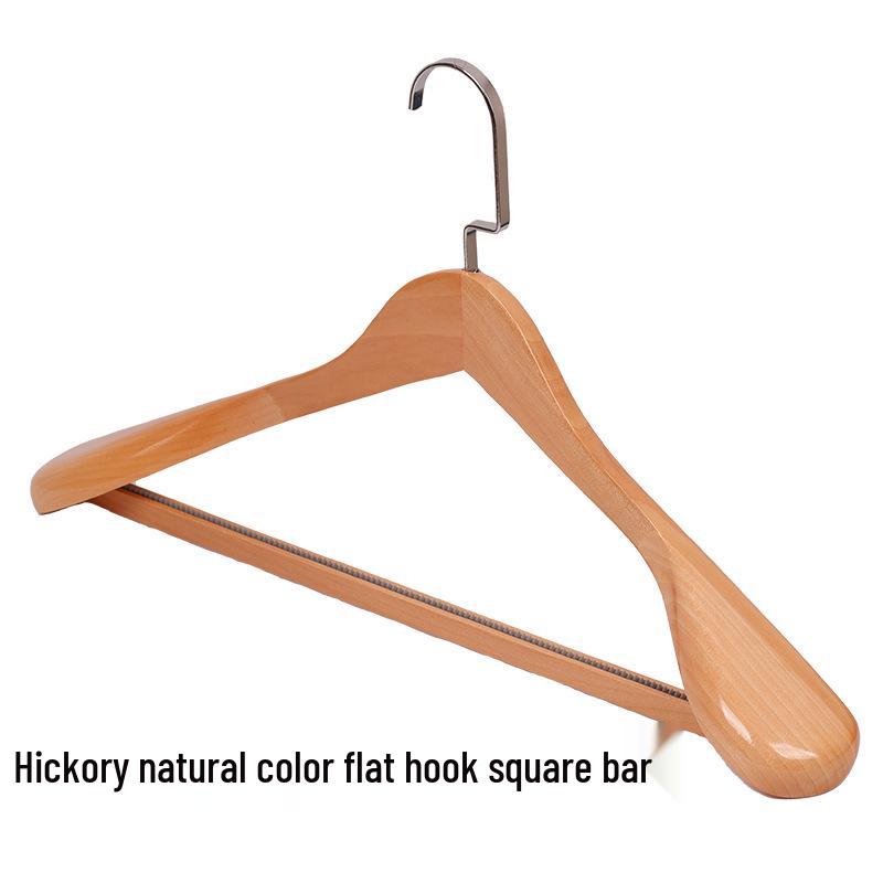 קולב בגדים מעץ מלא רחב לכתפיים, יוקרתי