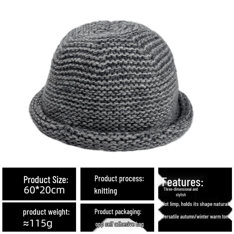 Women's Japanese Retro Rolled Brim Fisherman Hat