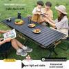 Tragbares faltbares Campingtisch- und Mondstuhlsset mit aufrollbarem Tisch