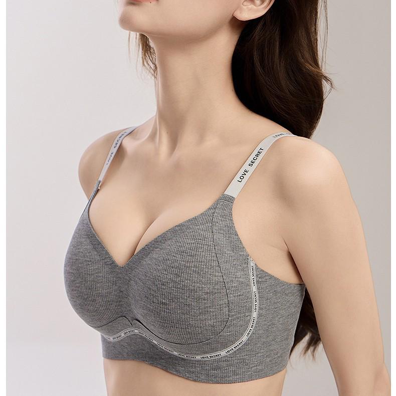 Seamless Push-Up Bra for Women: Anti-Sagging Support, No Underwire, Letter Strap, Enhances Small Chest