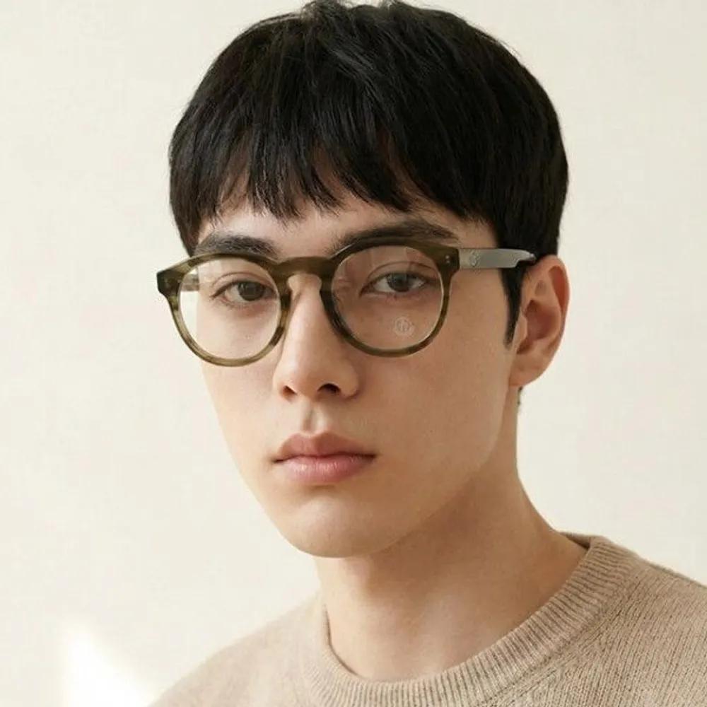 [Moncler] Eyeglass Frames ML5037 F 055 Round Horn-rimmed Glasses for Men and Women