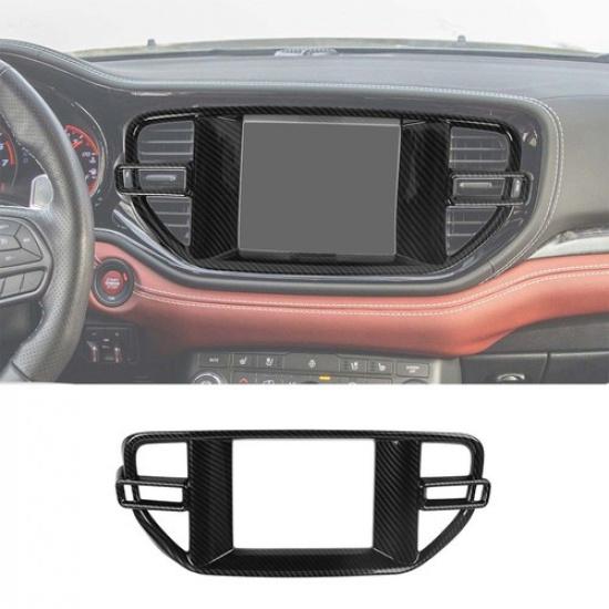 8.4'' Carbon Fiber GPS Navigation Dashboard Cover Trim for Dodge Durango +