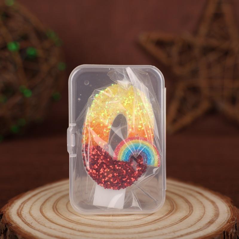 Hope Rainbow Numbers Birthday Candle Cake Party Decoration Birthday Handmade Candles 0-9
