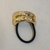 Vintage stil legering konkav hår slips geometrisk design legering dekor elastisk hår ring kvinner hestehale holder hår tilbehør