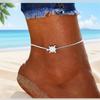 Female Cute Sea Turtle Snake Chain Anklets For Women Vintage Silver Ankle Bracelet Beach Anklet Jewelry Summer Accessories