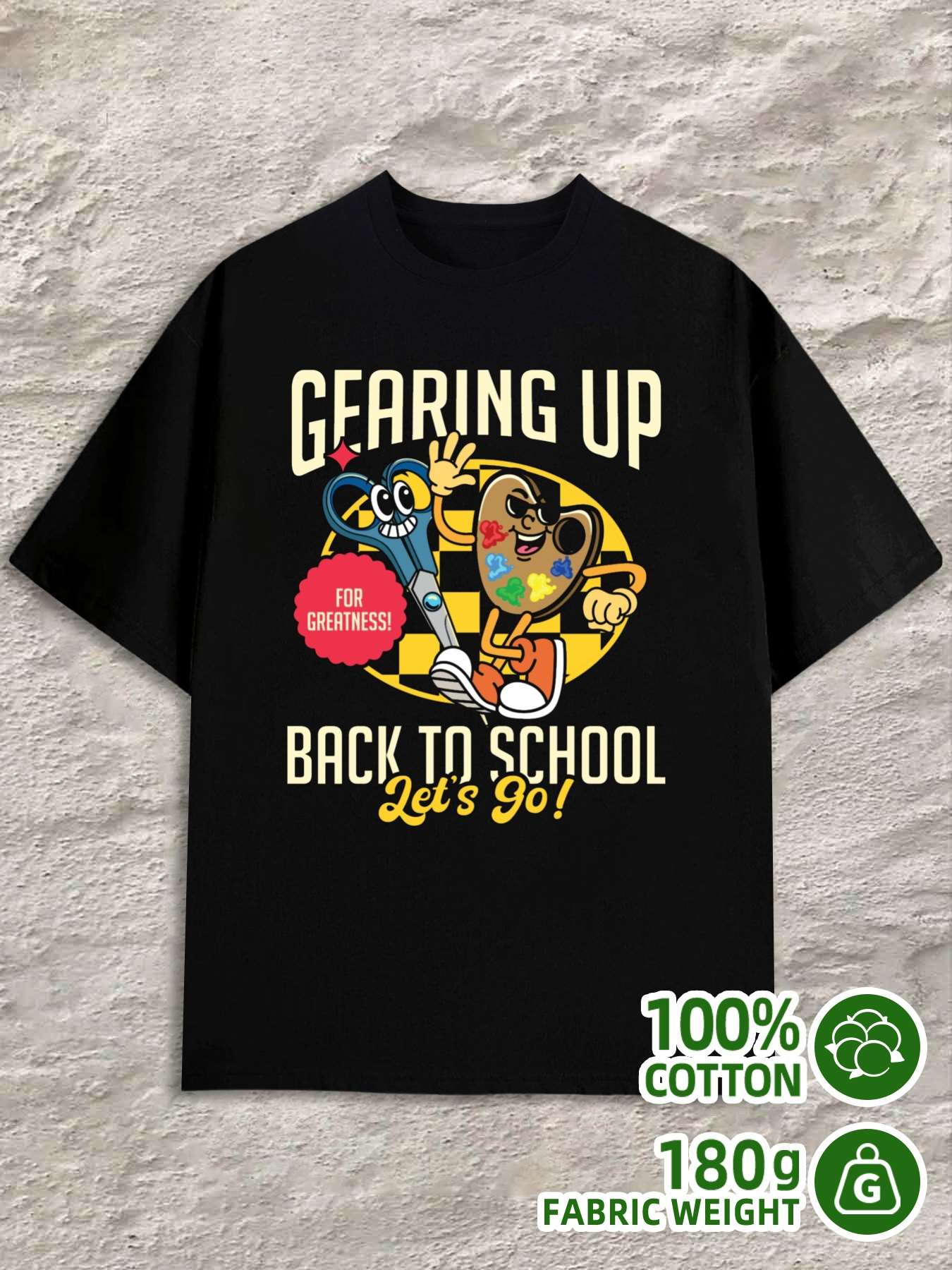 

T-Shirt Y2K Back to School Gear Black Regular Fit M