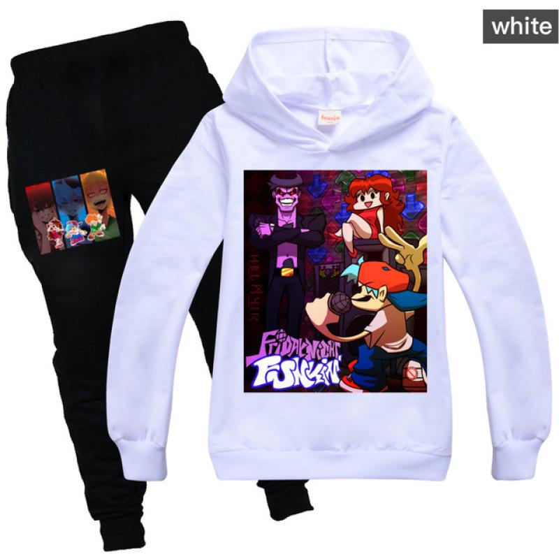 Children's Sets Friday Night Funkin Kids Hoodies + Pants Two Piece Hooded Sweatshirts Suits Children's Tracksuit Spring Autumn