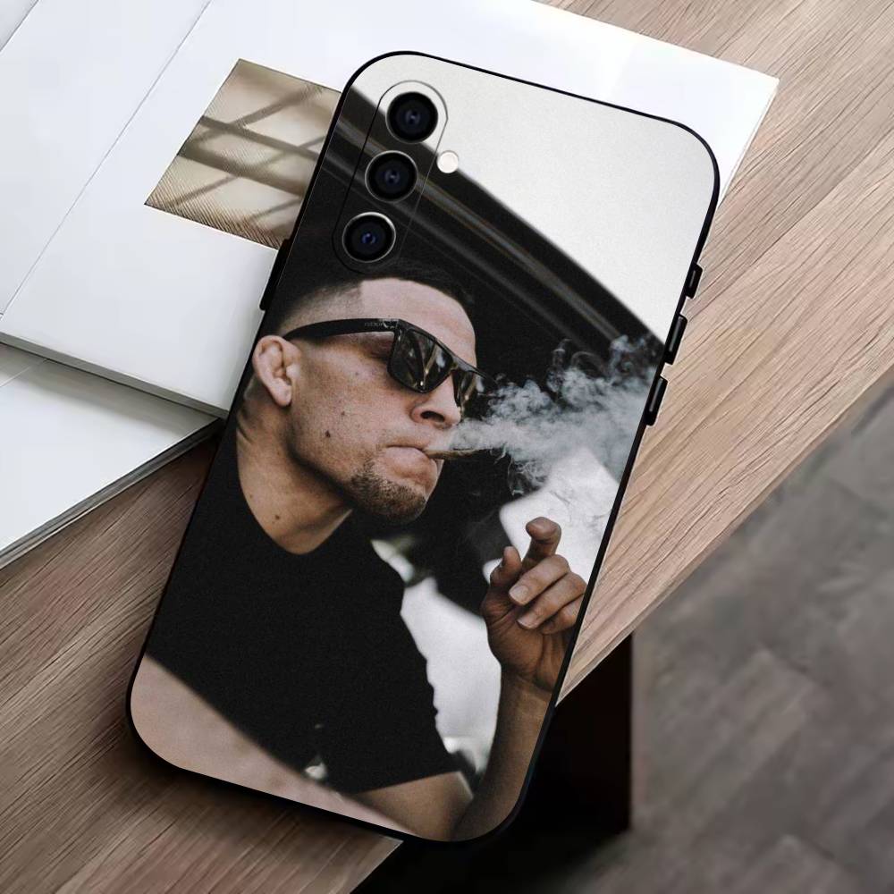 N-Nickname-Nate Diaz Phone Case Black Silicone Soft For Samsung Galaxy A73,A72,A71,A70,A53,A52,A51