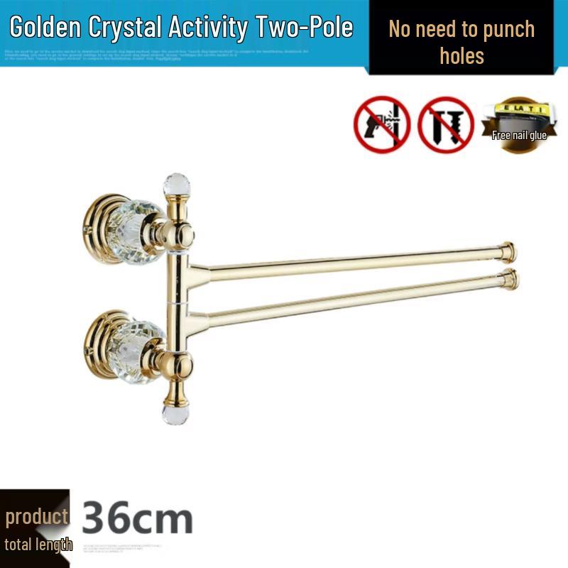 

Yuzhu European Crystal No-Drill Bathroom Towel Rack