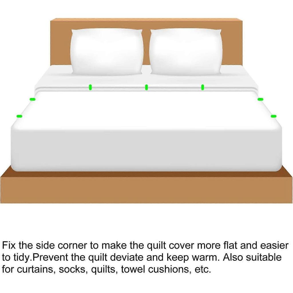 Quilt Blanket Clips 6pcs No Pins Plastic Duvet Clips Hold Corner Place Quilt Fix for Clip Bed Sheet Fastener Clip Transparent
