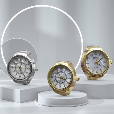 Watch Ring Decorative Clear Dial Jewelry Clock Quartz Analog Finger Ring Watch for Adult