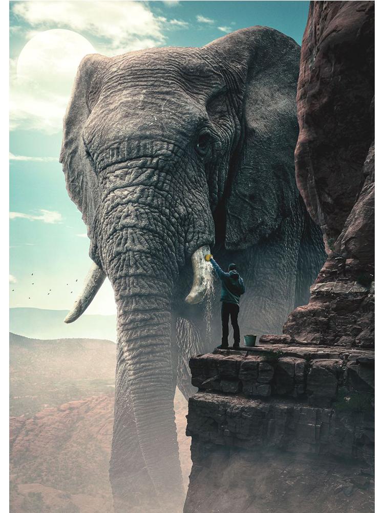 Fantasy Animals Lion Wolf Eagle Bear Tiger Urban Jungle Poster Canvas Painting Vintage Nordic Wall Art Living Room Home Decor