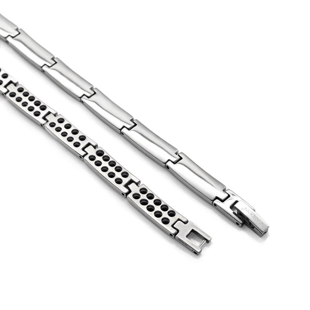 Grandoin Necklace - Germanium & Titanium - Lightweight, Comfortable, Eco-friendly, Stylish, Simple - Silver