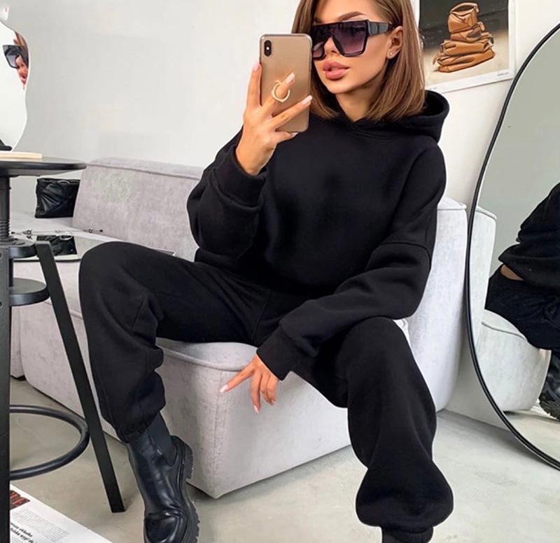 

Euro-American Women s Fashion: Sexy Crop Tank & Letter Sweatshirt with Casual Pants Set XL