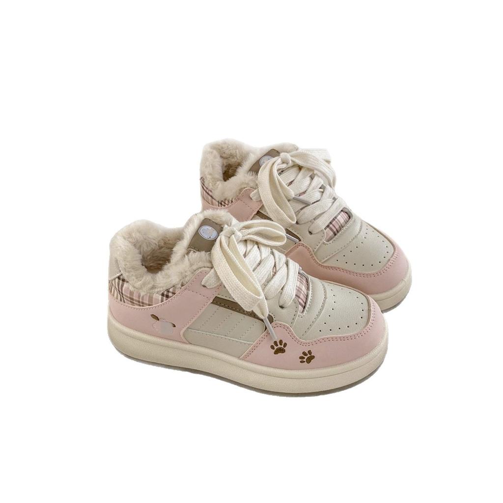 Winter Thick-soled Velvet Warm New Niche Two-cotton Board Shoes Student Casual Bread Shoes