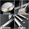 Sieve Fine Mesh Strainer Set Stainless Steel Metal Flat Cooking Skimmer Ladle Colander With Handle Food Strainer Kitchen Tools For Kitchen Baking Oil