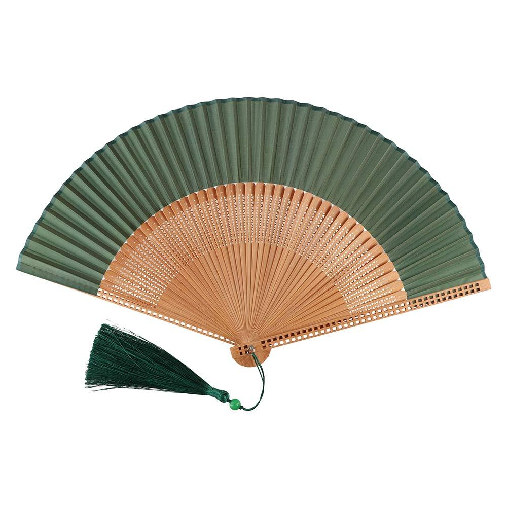 With Tassel Chinese Folding Fan Retro Antiquity Folding Fans Carved Bamboo Folding Fan  Gift