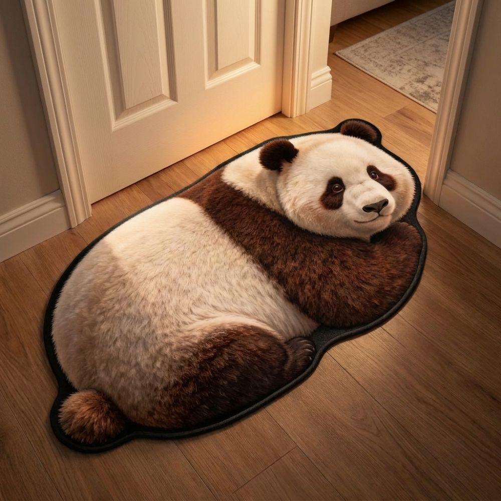 Non-Slip Home Decor Carpet 2D Cartoon Carpet Cute Panda-Shaped Area Rug Bedrooms