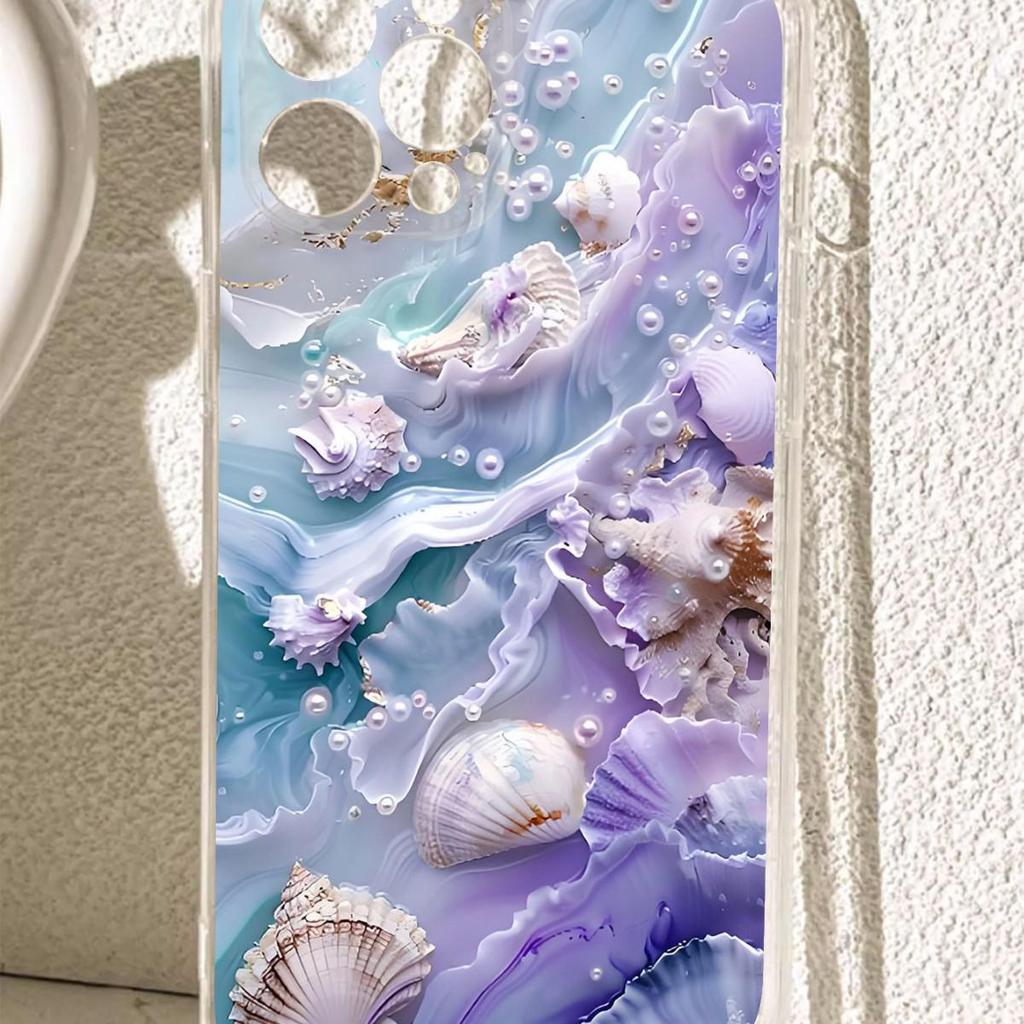 Shell Conch Anti-Drop Transparent Case for iPhone 14–17 Pro Max