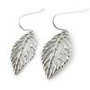Les Trésors De Lily [N0753] - Silver 'Gold Leaf' Designer Earrings