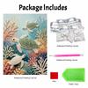 Shiny Pearl Sea Turtle Coral Reef DIY Painting Creative Bead Art Craft Household Wall Decoration Nice Present For Art Hobbyists Home Decor