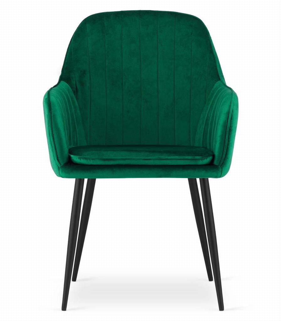 LUGO Chair - Green Velvet / Black Legs X 2