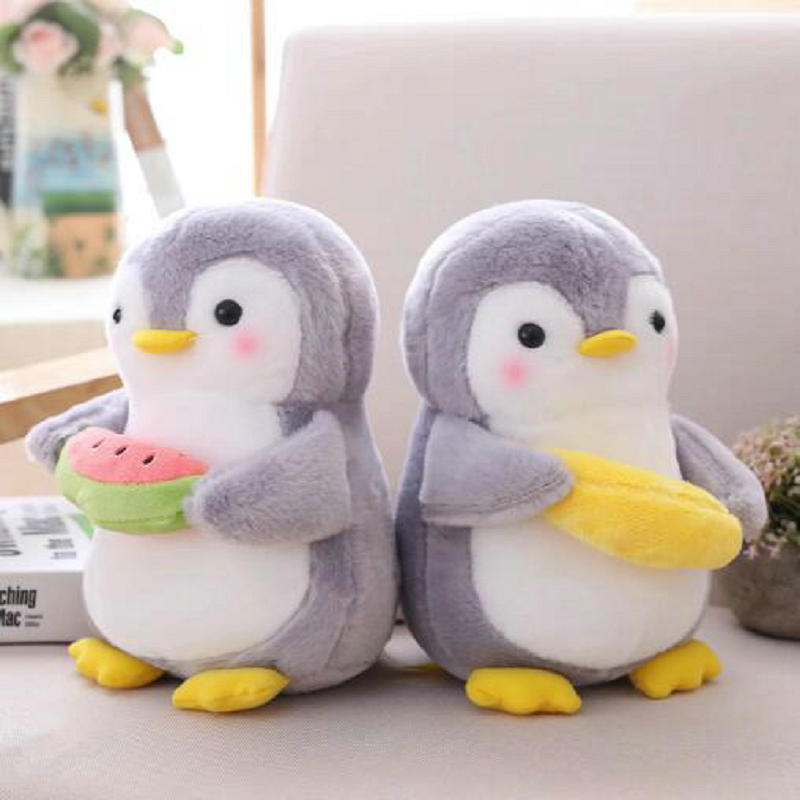Creative Cudding Fruit Penguin Plush Stuffed Toys Cute Couple Penguin Plush Doll Toy Home Decor Toys Birthday Present