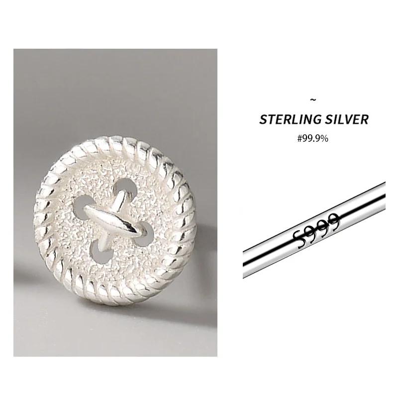 925 Sterling Silver Twist Buckle Stud Earrings for Women Personality Originality Design Sense Korean Earring Fashion Jewelry