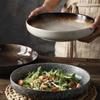 Multifunction Black Circle Dinner Plate Creative Salad Bowl Ceramic Dessert Tray Steak Pasta Dish Dinnerware Microwave Safe
