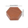 Wood Dice Storage Box Case Holder,Compact,Sturdy,Rustic Organizer,with Lid Hexagon for