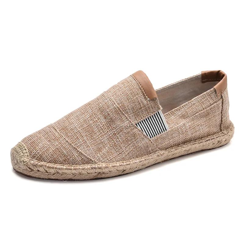 Scarpe da uomo di alta qualità, casual, traspiranti, in tela, alla moda cinese, morbide espadrillas da uomo, mocassini.