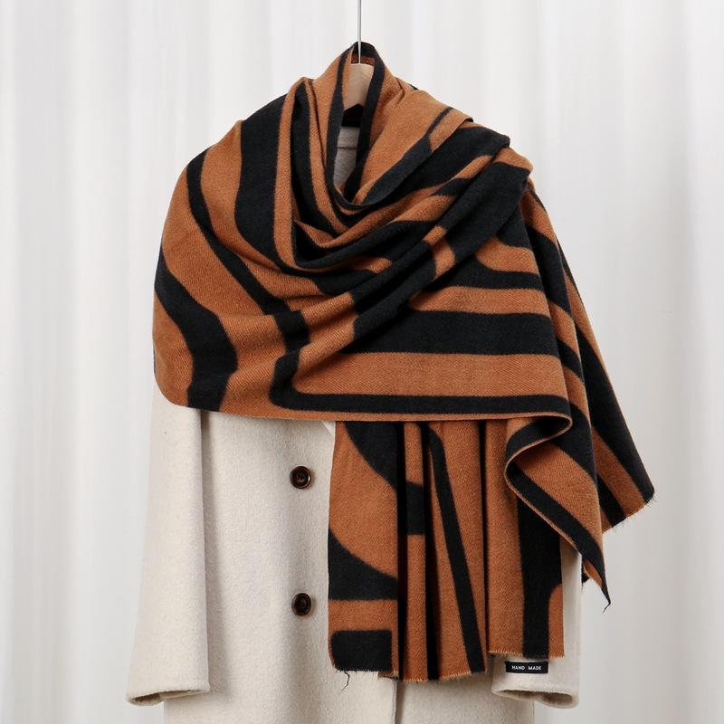 

High mountains and flowing water 70 autumn and winter skin-friendly and warm imitation cashmere printed scarf versatile shawl 70*180cm верблюд