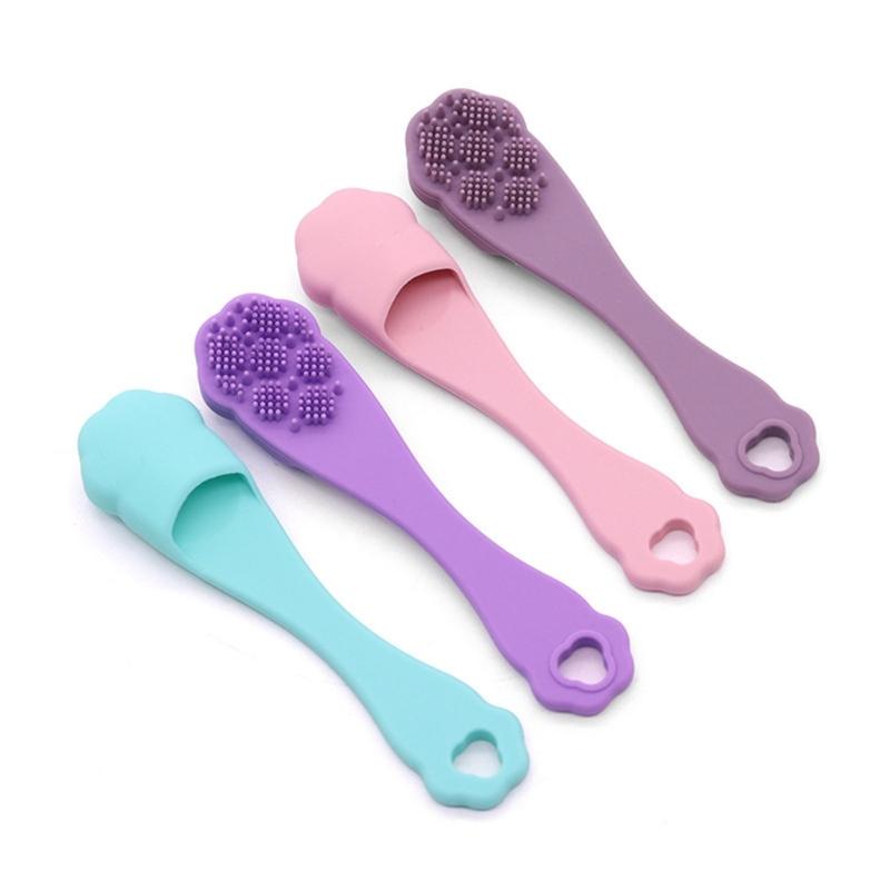 Flexible Silicone Face Cleansing Brush Pores Blackhead Remove Tool For Sensitive Skin Travel Face Care Essential