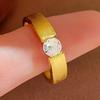 Fashion Moissanite Engagement Gold Wire-cut Ring For Women Men Classic Wedding Band 925 Silver Jewelry