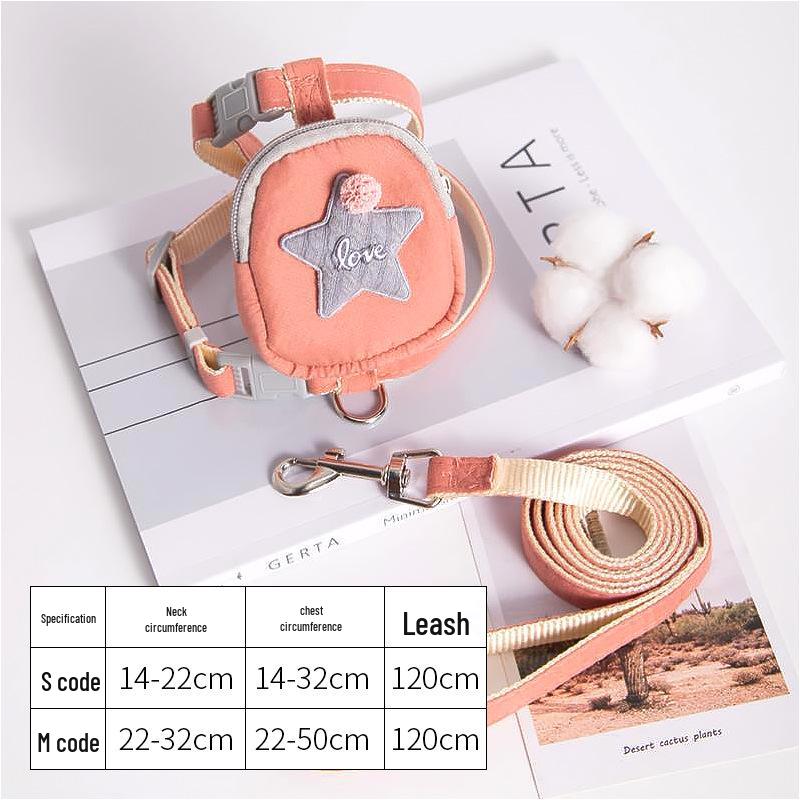 Anti-Escape Dog & Cat Leash with Cute Puppy Harness