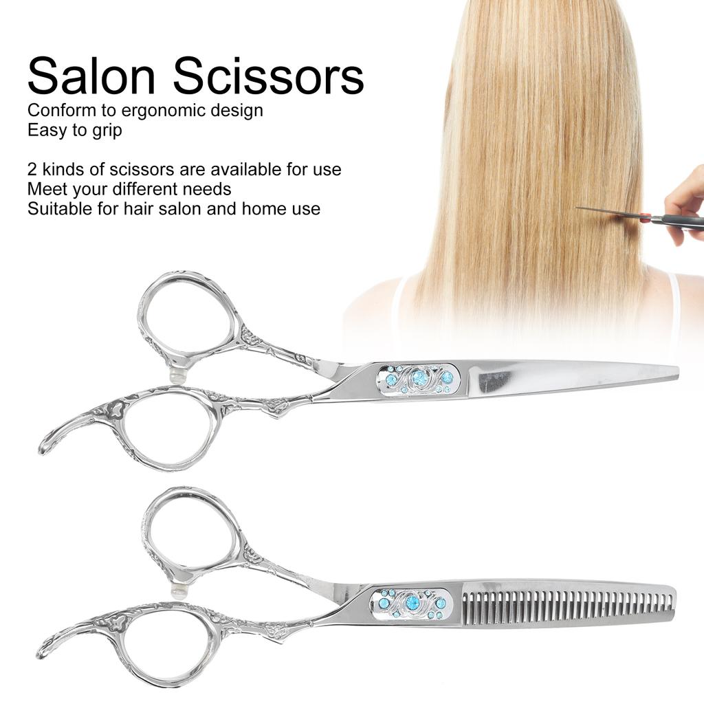 Professional Hairdressing Scissors Salon Hair Trimming Cutting Scissors Set with Storage Bag