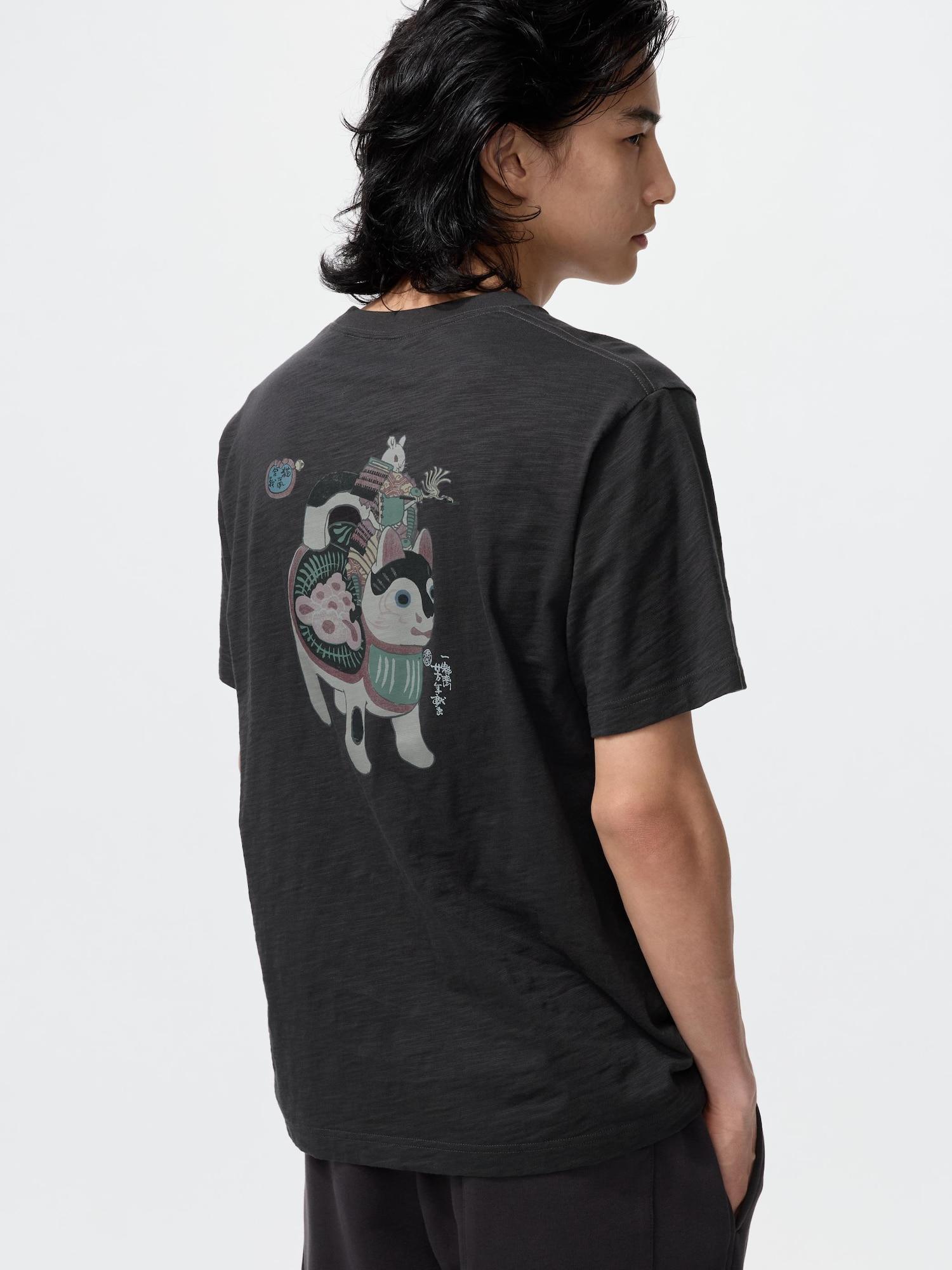

Uniqlo Япония Укиё-э Животное Ут 08 DARK GRAY/S