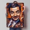 Πορτρέτο Mr Bean Ζωγραφική Εκτυπωμένο Αφίσα Προσαρμοσμένη Ρετρό Τέχνη Τοίχου Βίνταζ Μεταλλικές Λουτενίνες για Διακόσμηση Σπιτιού Σαλονιού Ζεστό