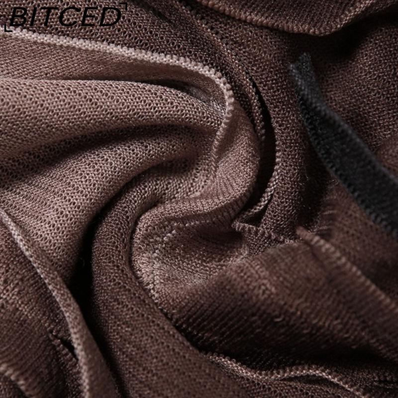 BITCED Summer Women's Solid-Color Slim-Fit Streetwear U-Neck Sleeveless Split Dress