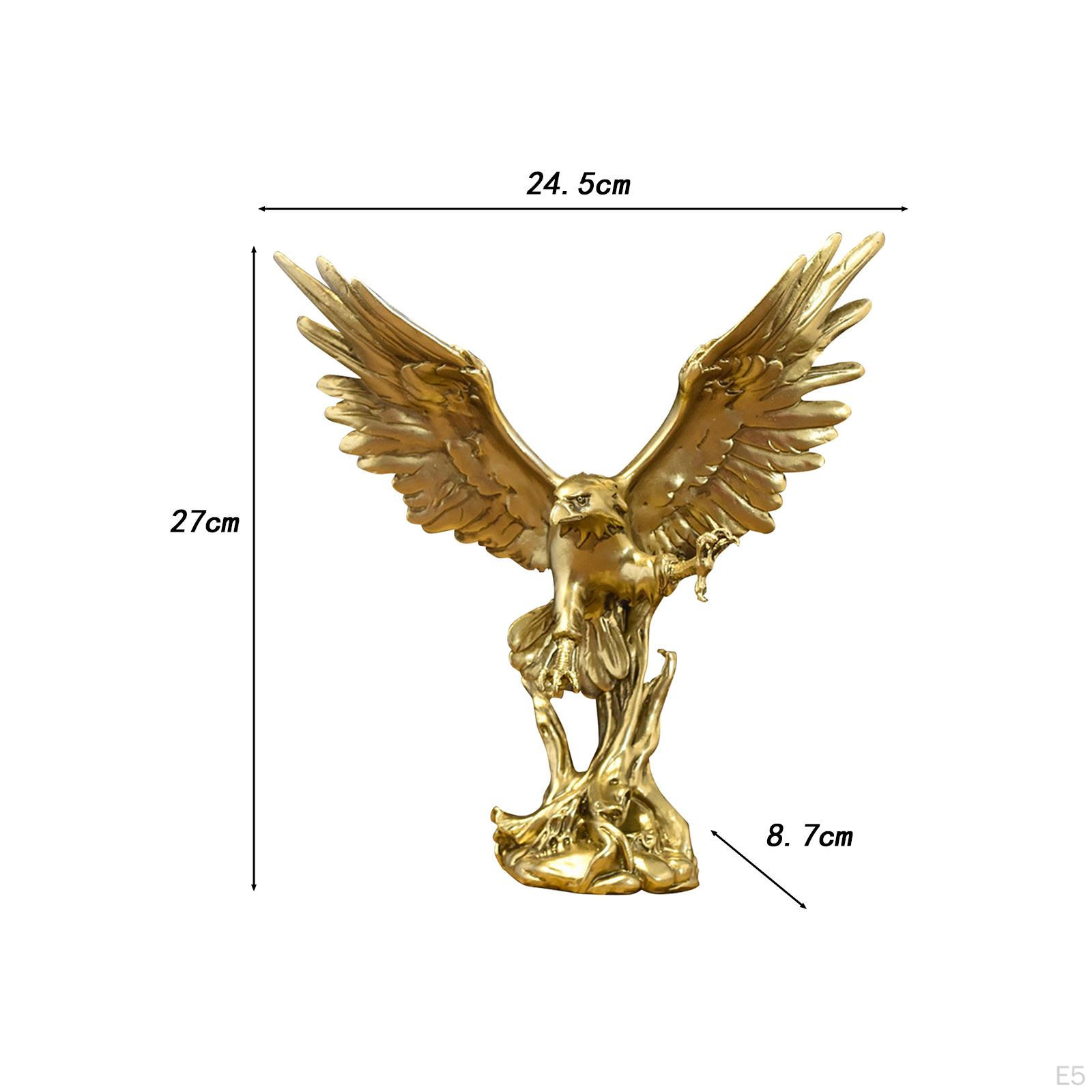 Sculpture en bronze d'aigle volant sur une base en marbre
