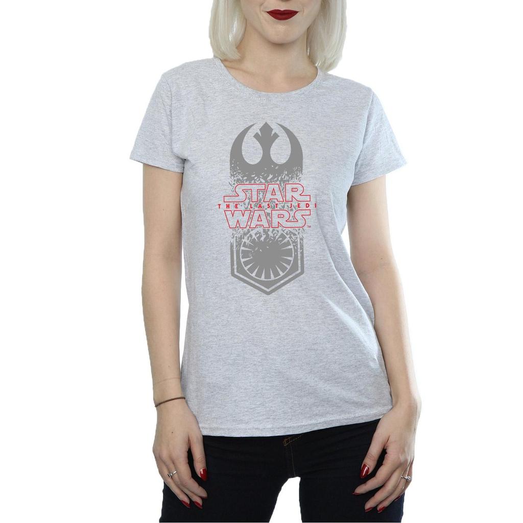 STAR WARS Womens/Ladies The Last Jedi Symbol Crash Cotton T-Shirt