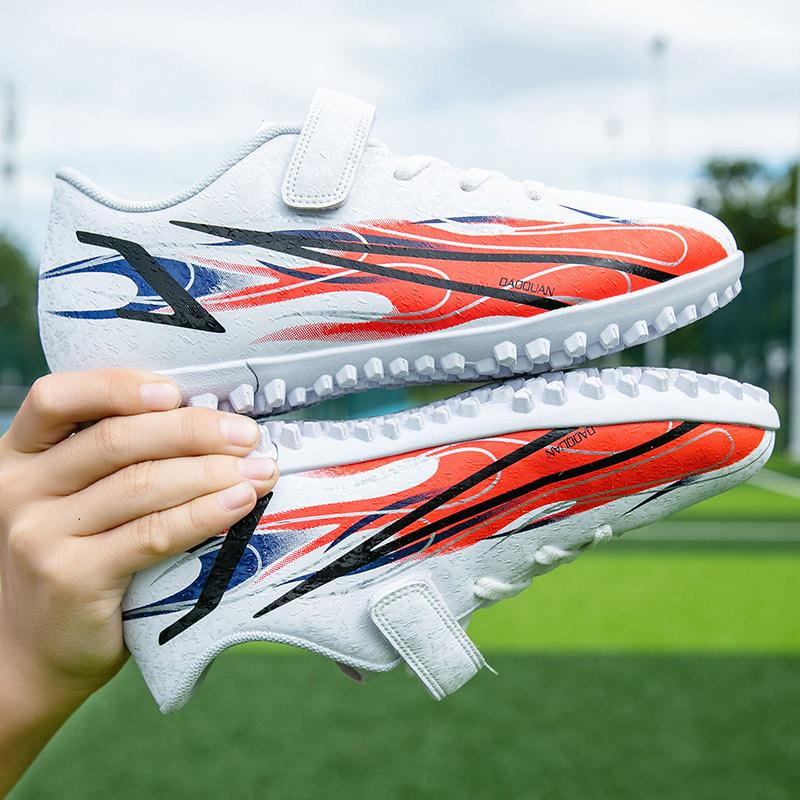 Children's Professional Velcro Spike Broken Ding Football Shoes Boys' Students Breathable Training Non-slip Competition Shoes