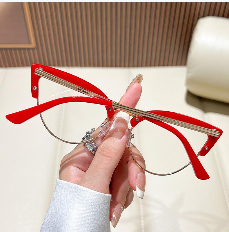 Women Cat Eye Anti Blue Light Metal Reading Glasses+1.0+1.5+2.0+2.5+3.0+3.5+4.0