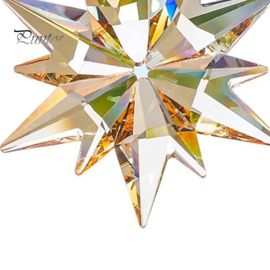 Weihnachtsschmuck, klare Schneeflocke, Kunstkristall-Ornamente, Schneeflocke, Sonnenfänger, hängende Verzierung, Zubehör, Weihnachtsdekoration
