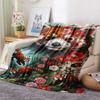 1PC Cute little panda  Print FlAannel Blanket, High quality Comfortable for All Seasons, Home Decor, Warmth and Comfort