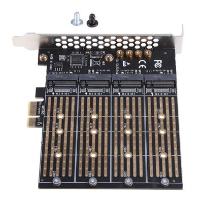 PCIE 1 do 4-zatoki dla m.2 B dla klucza typu r Adapter SSD do karty PCI-E NGFF 1 do 4 portów przetargowych dla
