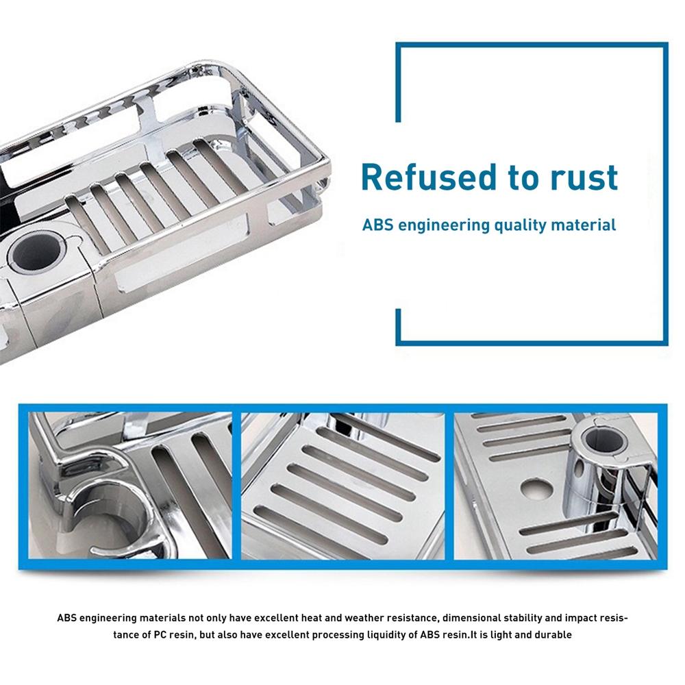 Stand ABS Lifting Rod Home Decor Shower Rack Bathroom Organization Storage Rack Soap Holder