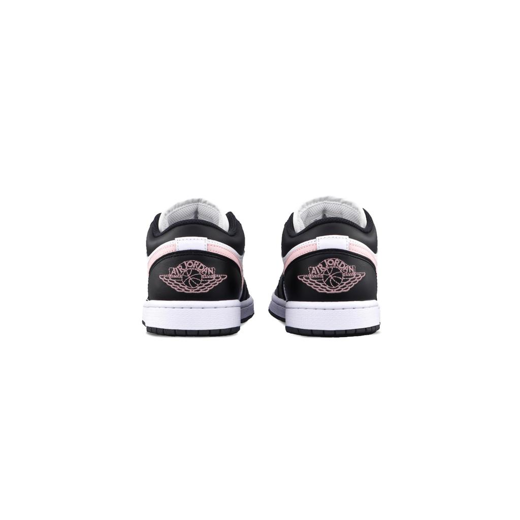 Jordan Air Jordan 1 Black Pink Toes Cushioning, Wear Resistant Low Top Vintage Basketball Shoes Unisex Pink DC0774-101(Team855-)